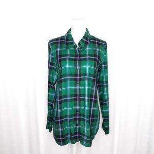 Splendid Green and Blue Plaid Button Down
